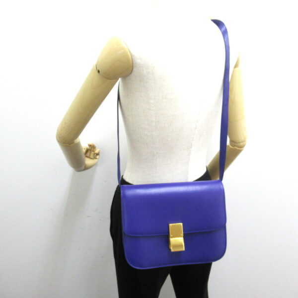 2101217663298 5 Celine Leather Shoulder Bag Blue