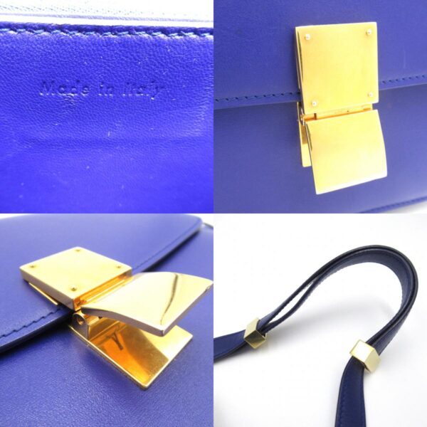 2101217663298 8c Celine Leather Shoulder Bag Blue