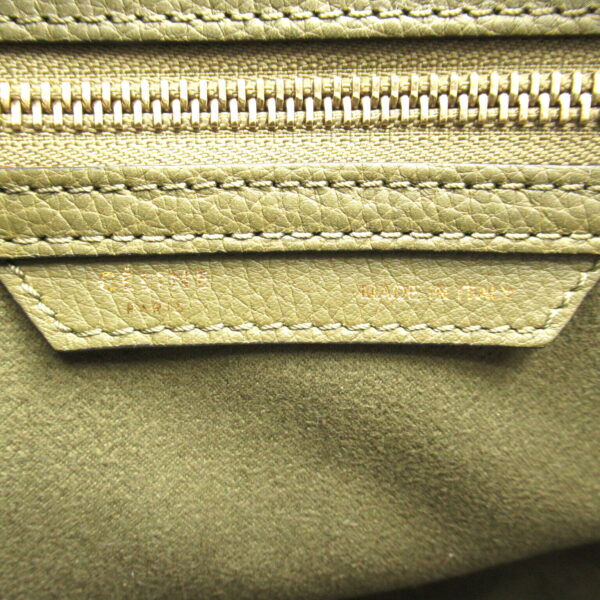 2101217664011 8 Celine Luggage Micro Leather Shopper Tote Bag Khaki