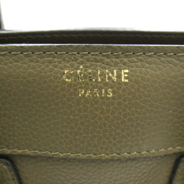 2101217664011 9 Celine Luggage Micro Leather Shopper Tote Bag Khaki