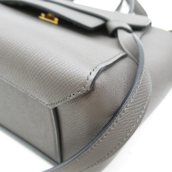 2101217713481 5 Celine Belt Micro Calf Leather Shoulder Bag Gray