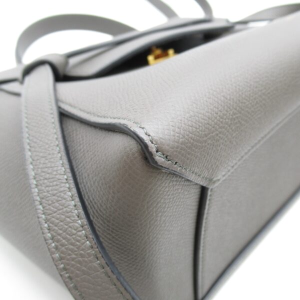 2101217713481 6 Celine Belt Micro Calf Leather Shoulder Bag Gray