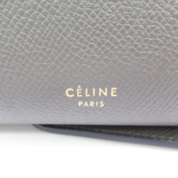 2101217713481 9 Celine Belt Micro Calf Leather Shoulder Bag Gray