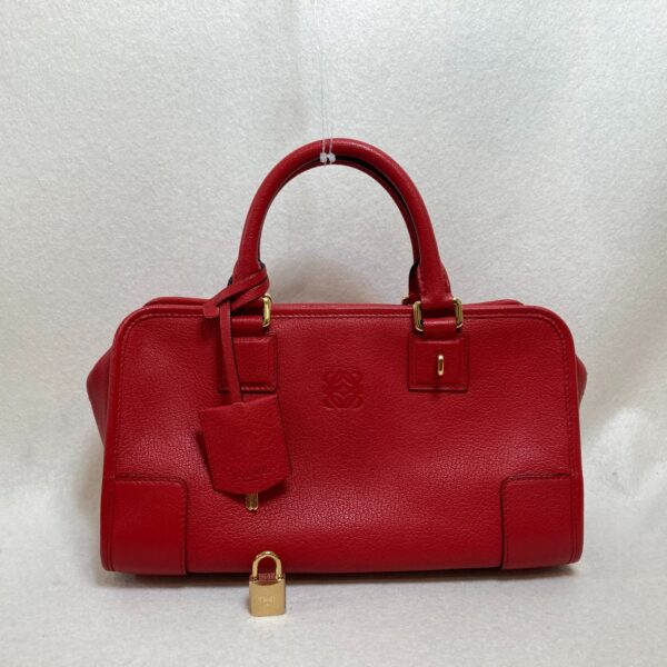 2101217713559 12 Loewe Amazona 28 Goatskin Leather Handbag Red