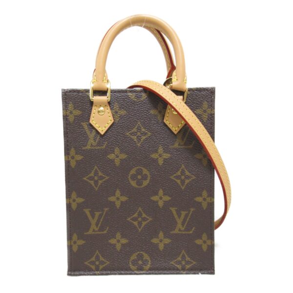 2101217714617 2 Louis Vuitton Petite Sac Plat 2way Shoulder Bag Monogram Brown