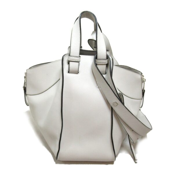 2101217748018 2 Loewe Hammock Small Leather Shoulder Bag White Gray