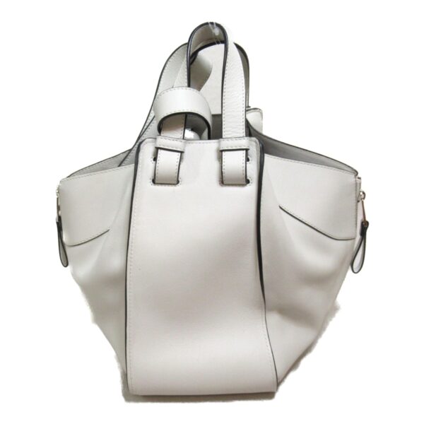 2101217748018 3 Loewe Hammock Small Leather Shoulder Bag White Gray