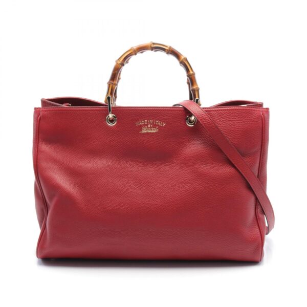 2101217753388 1 Gucci Bamboo Shopper Tote Bag Red