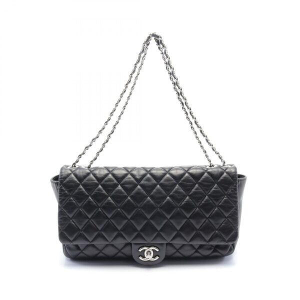 2101217754590 1 CHANEL Big Matelasse Shoulder Bag Leather Black