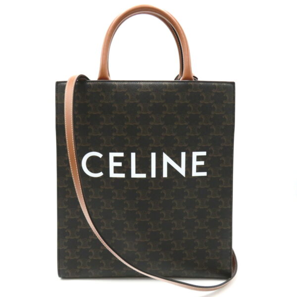 2101217763363 1 Celine Vertical Cover Canvas Tote Bag Black Brown