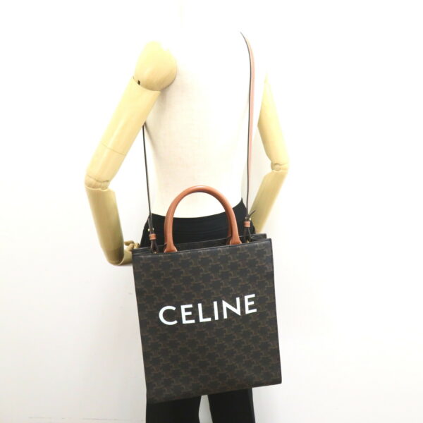 2101217763363 5 Celine Vertical Cover Canvas Tote Bag Black Brown