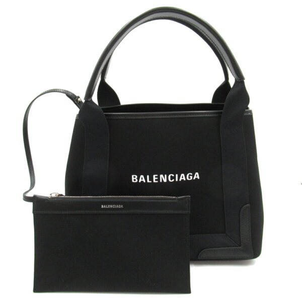 2101217766494 1 Balenciaga Blue Small Cabas Tote Bag Black