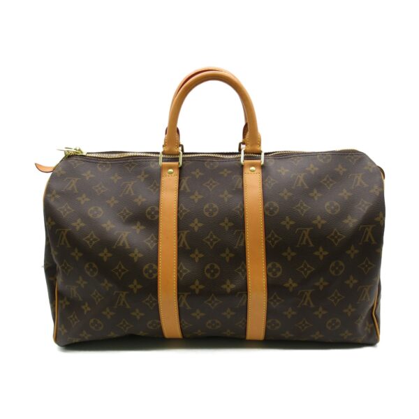 2101217772402 3 Louis Vuitton Keepall 45 Bag Monogram Brown