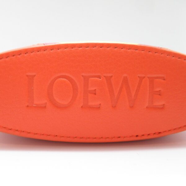 2101217773003 10 Loewe Dice Pocket Calcifer Leather Shoulder Bag Orange