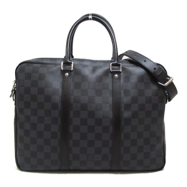 2101217791076 2 Louis Vuitton Porte de Cumin PM Bag Damier Graphite Black