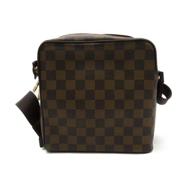 2101217805810 3 LOUIS VUITTON Olaf PM Shoulder Bag Damier Brown