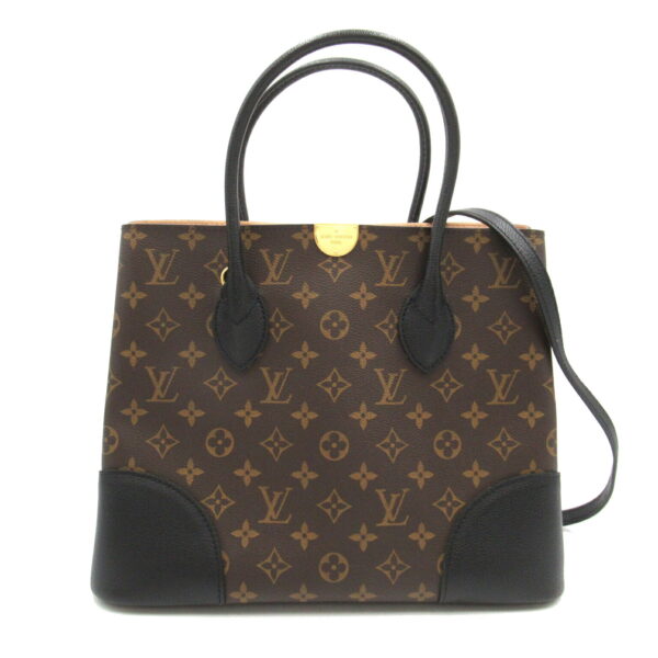 2101217806893 1 LOUIS VUITTON Flandrine Tote Bag Monogram Brown Black