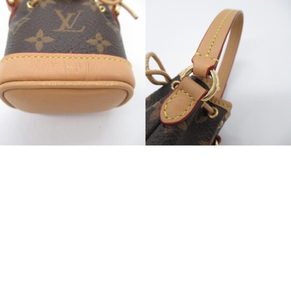 2101217809573 10c LOUIS VUITTON Micro Noe Bag Charm Monogram Charm Brown