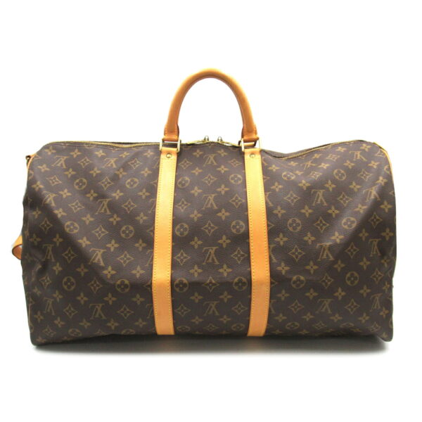 2101217818605 2 LOUIS VUITTON Keepall Bandouliere 55 Bag Monogram Brown