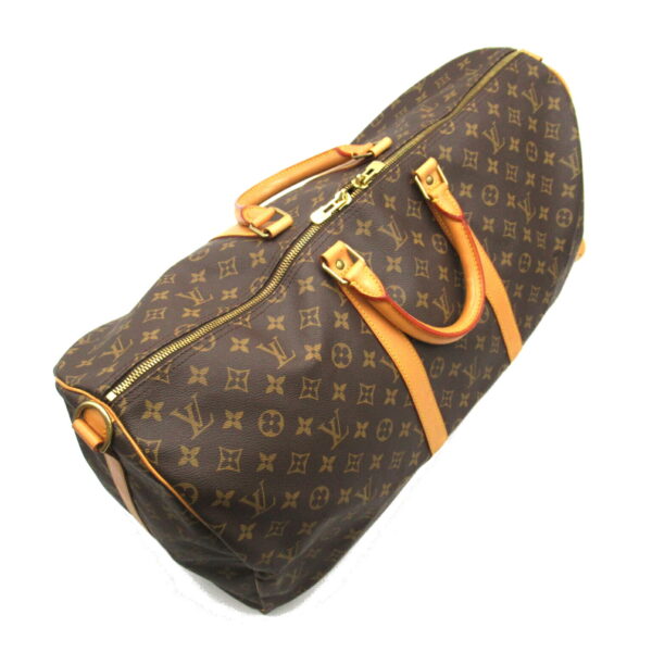 2101217818605 4 LOUIS VUITTON Keepall Bandouliere 55 Bag Monogram Brown