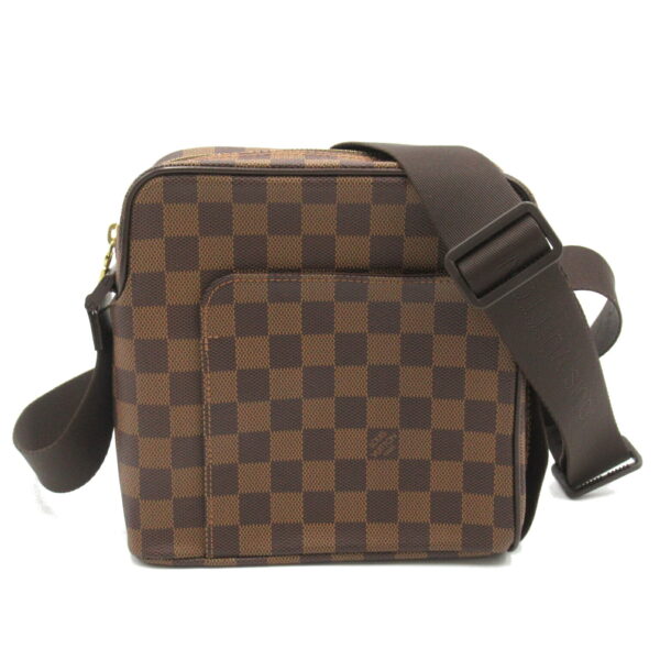 2101217818698 1 LOUIS VUITTON Olaf PM Shoulder Bag Damier Brown