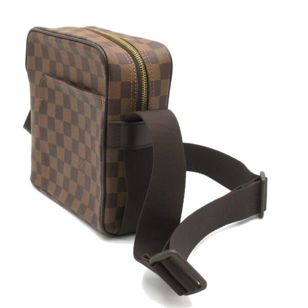 2101217818698 3 LOUIS VUITTON Olaf PM Shoulder Bag Damier Brown