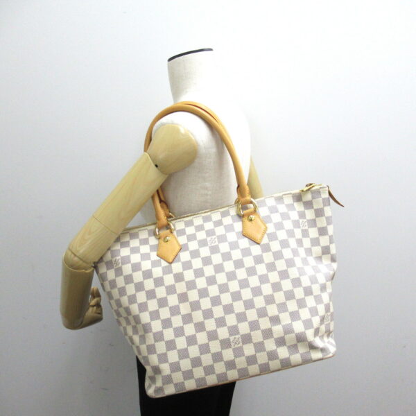 2101217818841 5 LOUIS VUITTON Saleya MM Handbag Damier Azur Ivory