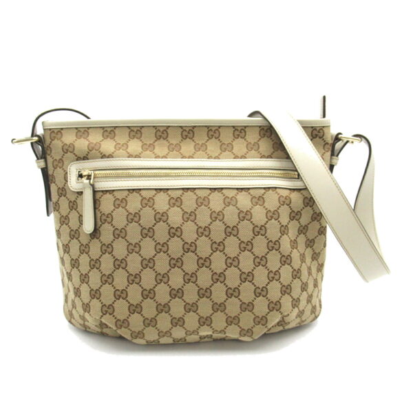 2101217819268 1 Gucci Gg Campus Gg Shoulder Bag Beige White