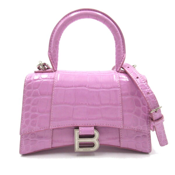 2101217822039 1 Balenciaga Hour Glass 2way Shoulder Bag Purple