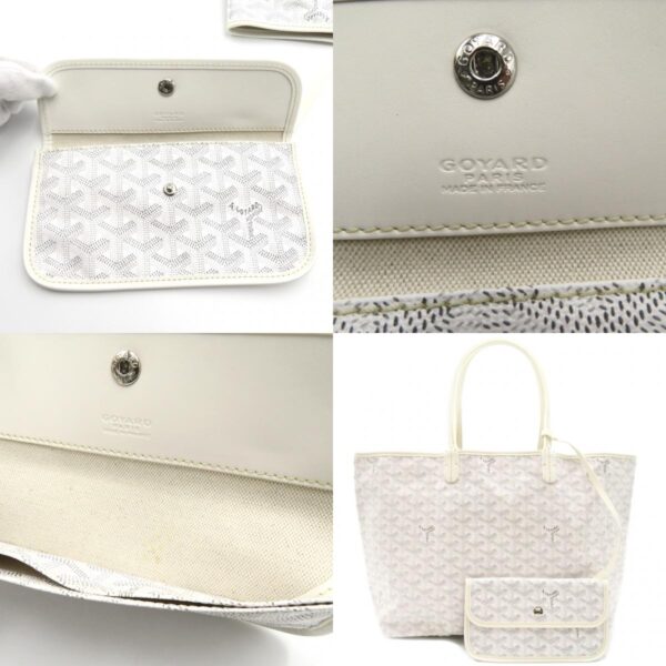 2101217826211 10c Goyard Saint Louis PM Canvas Tote Bag White