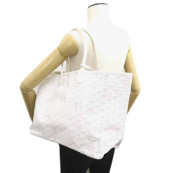 2101217826211 13 Goyard Saint Louis PM Canvas Tote Bag White