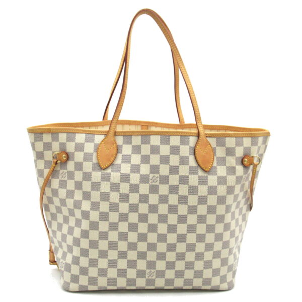 2101217826273 2 LOUIS VUITTON Neverfull MM Tote Bag Damier Azur Ivory