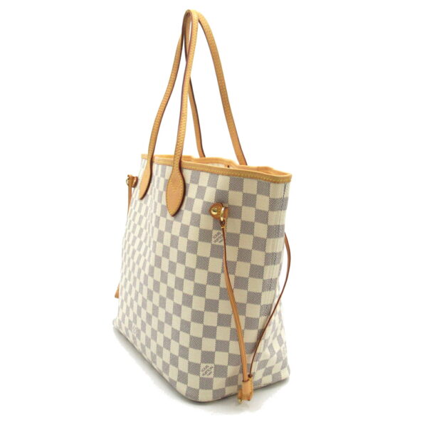 2101217826273 3 LOUIS VUITTON Neverfull MM Tote Bag Damier Azur Ivory