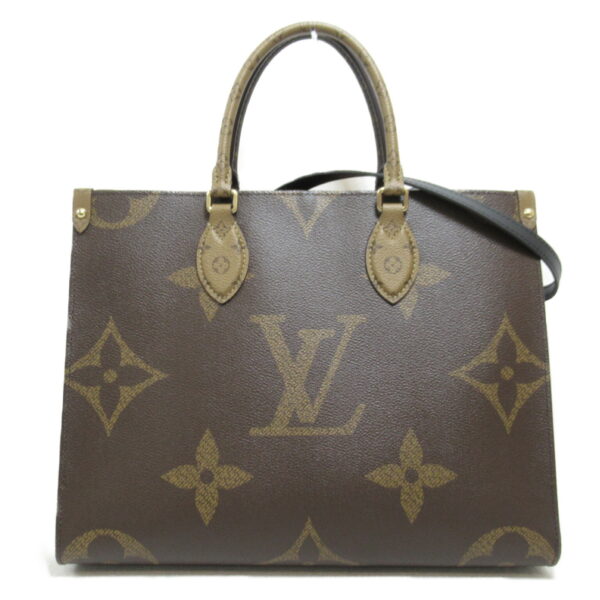 2101217828598 1 LOUIS VUITTON On the Go MM Tote Bag Monogram Giant Brown