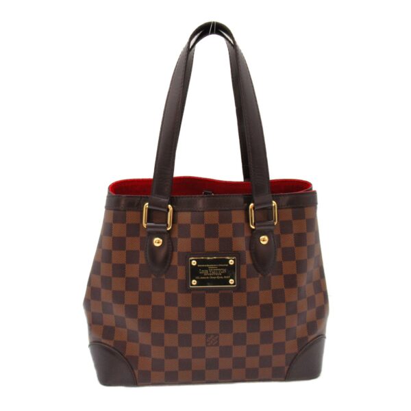 2101217834162 3 LOUIS VUITTON Hampstead Tote Bag Damier Brown