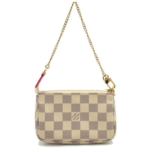 2101217834339 2 LOUIS VUITTON Mini Pochette Accessory Pouch Damier Azur White