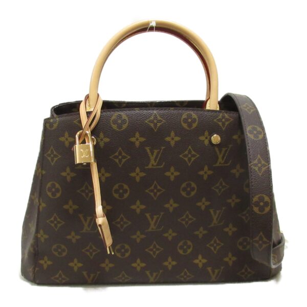 2101217841382 2 LOUIS VUITTON Montaigne MM Tote Bag Brown