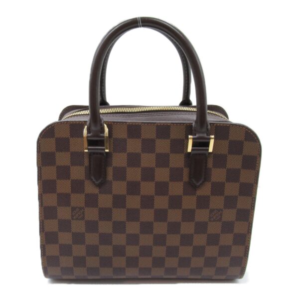 2101217843195 4 LOUIS VUITTON Triana Handbag Damier Brown