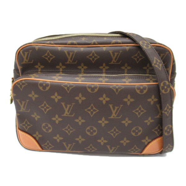 2101217843355 3 LOUIS VUITTON Nile Shoulder Bag Monogram Brown