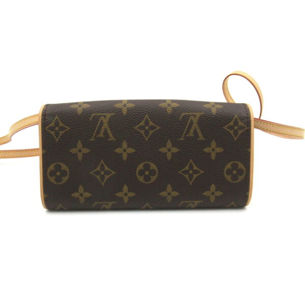 2101217870306 2 Louis Vuitton Pochette Twin PM Monogram Shoulder Bag Brown