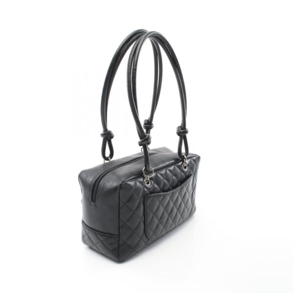 2101217884792 2 CHANEL Cambon Line Bowling Bag Patent Leather Black