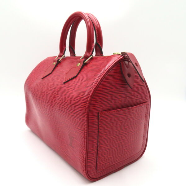 2101217885959 3 LOUIS VUITTON Speedy 25 Handbag Epi Bag Red