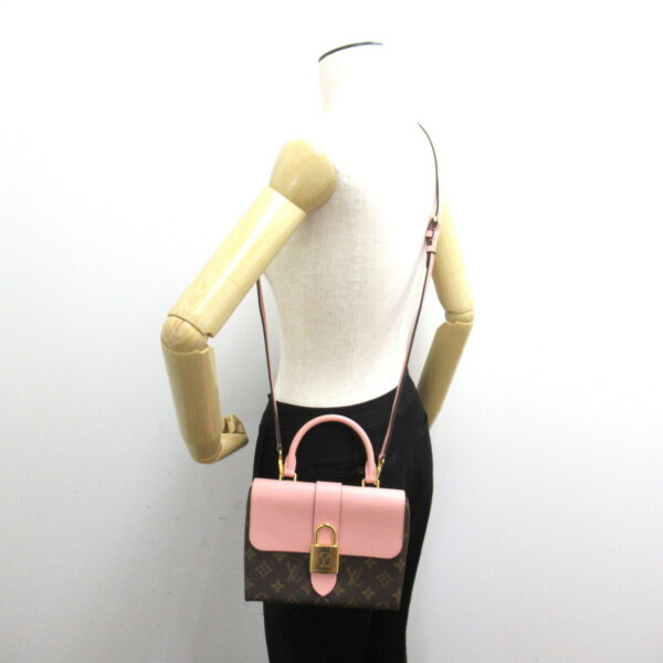 2101217898799 5 Louis Vuitton Locky Monogram 2 Way Shoulder Bag Brown Pink