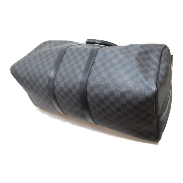 2101217899055 5 Louis Vuitton Keepall Bandouliere 55 Damier Graphite Bag Black