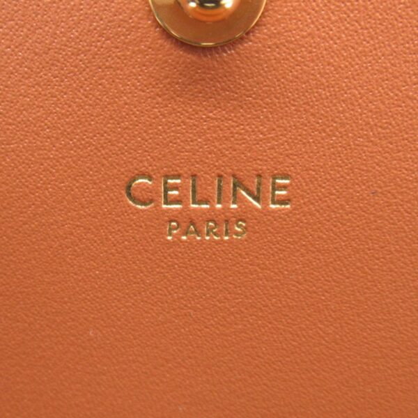 2101217899765 10 Celine Triomphe Leather Canvas Shoulder Bag Brown Tan