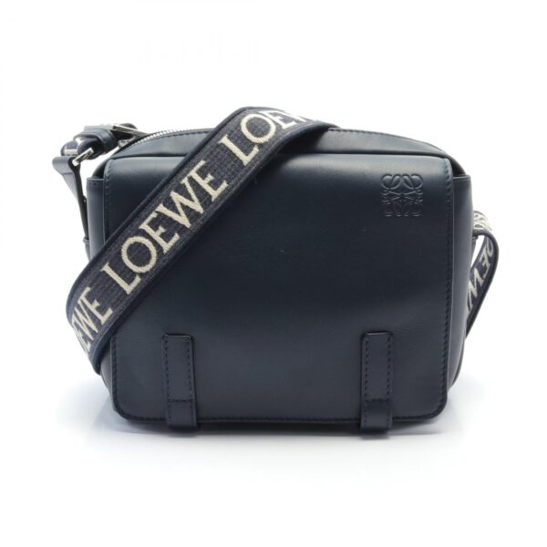 2101217906906 1 Loewe Military XS Leather Messenger Bag Navy