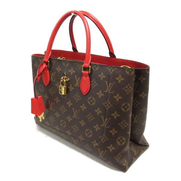 2101217913492 4 Louis Vuitton Flower Monogram 2 Way Tote Bag Red