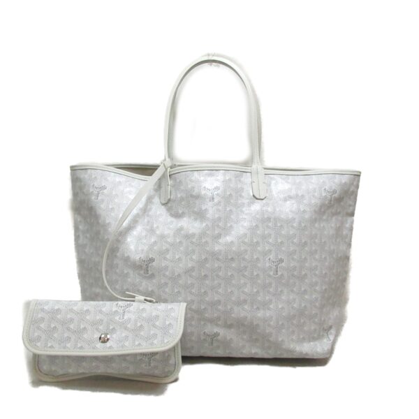 2101217913836 2 Goyard Saint Louis PM Canvas Canvas Tote Bag White