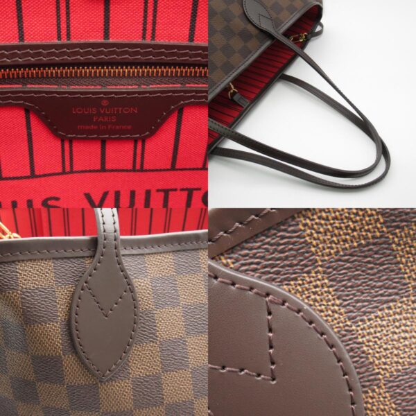 2101217918114 10c Louis Vuitton Neverfull MM Damier Tote Bag Brown