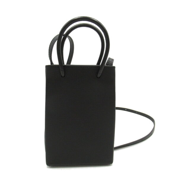 2101217932738 2 Balenciaga Shopping Phone Holder Shoulder Bag Black